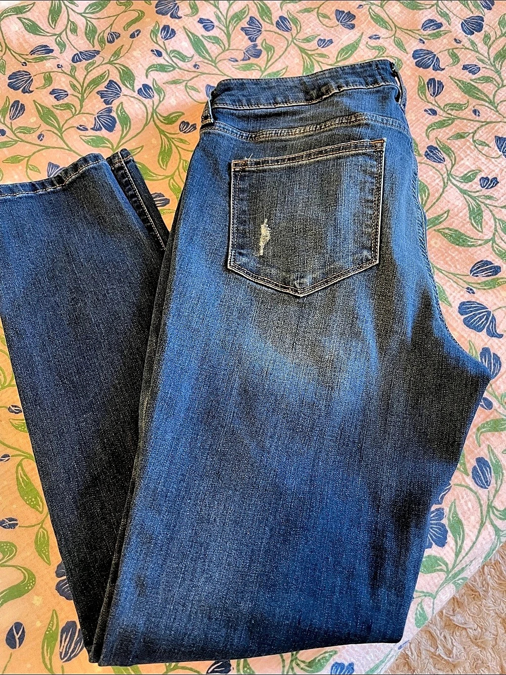 Sonoma Skinny Distressed Jeans in Blue